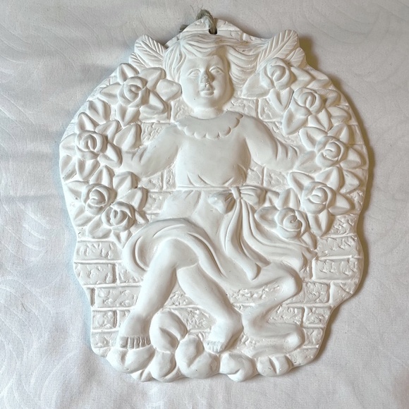 NWT-DIY Craft-Set of 3 Ceramic Bisque Angel Wall Cherubs Decor– Ready to Paint - Picture 2 of 11